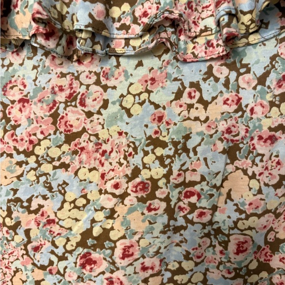 Ralph Lauren Large Floral Ruffle Women's Top - Multicolor Preloved - Picture 4 of 4